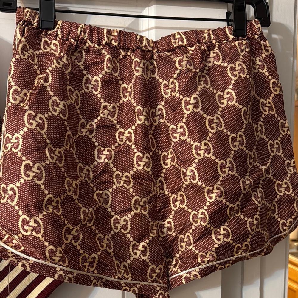 Gucci Burgundy and Cream Monogram Track Set - Picture 10 of 11